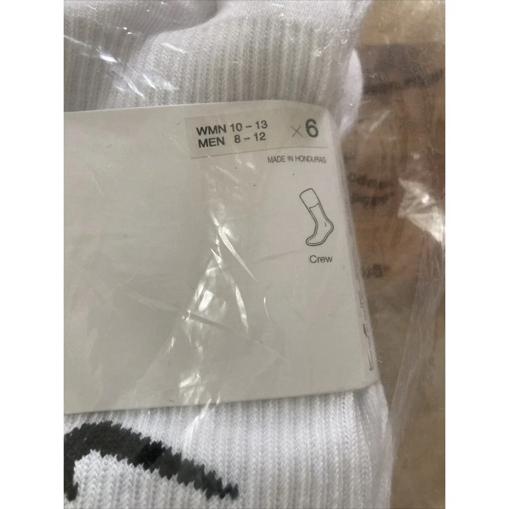 6 Pairs Nike Everyday Plus Dri-Fit Cotton Cushioned Crew Socks LARGE NEW